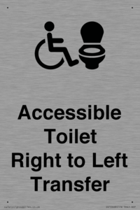 Accessible Toilet with Right to Left Transfer